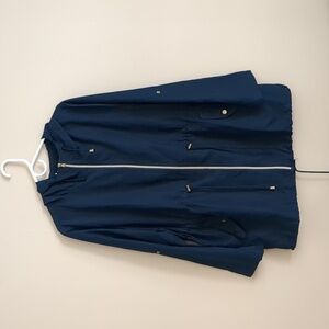 Large Atmosphere Parka In A Pocket Blue With Gold Hardware Jacket